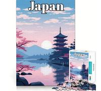 Puzzle de 1000 pièces pour Adolescents,Affiche de Voyage au Japon,découpe précise,Jeu d'intelligence,activité de détente pour Un Anniversaire (38x52cm)