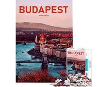 Puzzle de 1000 pièces pour Adolescents Affiche de Voyage Budapest Puzzle Artistique pour Adultes Jeu Relaxant Amusant et Humoristique pour Un Anniversaire ou Noël (Taille 38x52cm)