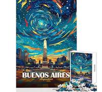 Puzzle de 1000 pièces pour Adolescents Affiche de Voyage Buenos Aires Argentine Jeu éducatif décoration Murale Jouet à Monter soi-même Aide à exercer Le Cerveau (38x52cm)