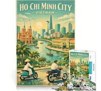 Puzzle de 1000 pièces pour Adolescents, Affiche de Voyage de Saigon, Vietnam, Jeu Impossible, décoration d'intérieur, Collection d'artistes, Beaux-Arts 38x52cm