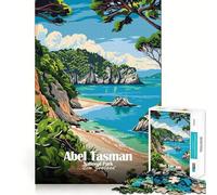 Puzzle de 1000 pièces pour Adolescents, Affiche du Parc National ABEL Tasman, Jeu Amusant et Stimulant, décoration Murale de Noël (50x75cm)