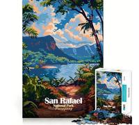 Puzzle de 1000 pièces pour Adolescents,Affiche du Parc National San Rafael au Paraguay,découpe précise,Casse-tête,Cadeau pour des Moments de détente et de Divertissement,Cadeau Artistique de Noël