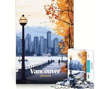 Puzzle de 1000 pièces pour Adolescents Affiche du Paysage Urbain de Vancouver Jeu Amusant et précis Décoration Murale de Noël (50x75cm)