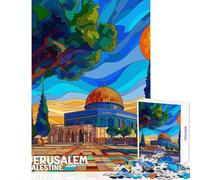 Puzzle de 1000 pièces pour Adolescents Affiche Jérusalem Palestine Jeu éducatif Stimulant Cadeau (26x38cm)