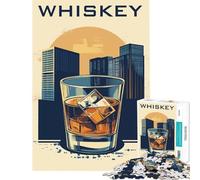 Puzzle de 1000 pièces pour Adolescents Affiche Originale de Paysage Urbain sur Le thème du Whisky Jeu éducatif et intellectuel pour Les Amateurs de Jeux Une véritable œuvre d'art