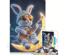 Puzzle de 1000 pièces pour Adolescents Affiche Rabbit's Lunar Jam Jeu de réflexion Difficile et Stimulant idéal comme Cadeau pour Toute la Famille 38x52cm