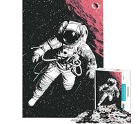 Puzzle de 1000 pièces pour Adolescents Affiche rétro d'astronaute Cadeau d'anniversaire ou de Noël Une œuvre d'art pour se détendre à partir de 14 Ans (50x75cm)