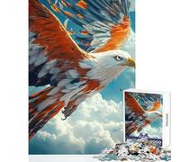 Puzzle de 1000 pièces pour Adolescents Aigle en vol Jeu éducatif Idée Cadeau de Noël Secret Casse-tête Stimule Le Cerveau Dimensions 38x52cm