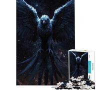 Puzzle de 1000 pièces pour Adolescents Aigle Solitaire planant dans Le Ciel Nocturne Jouet éducatif et Familial décoration Murale Cadeau pour Femmes et Hommes (Taille 38x52cm)