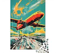 Puzzle De 1000 Pièces pour Adolescents Airplane Adventure Poster Puzzles pour Adultes Jeu Familial Amusant Et Humoristique, Idéal comme Cadeau 70x50cm/1000pcs