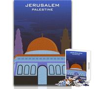 Puzzle de 1000 pièces pour Adolescents ALQUDS JÉRUSALEM Palestine - Jeu Stimulant et éducatif pour Toute la Famille - Dimensions : 50x75cm