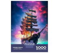 Puzzle De 1000 Pièces pour Adolescents Amazing Pirate Ship Puzzle Adulte Jeu Manuel Amusant Et Humoristique Interaction Parent-Enfant 52x38cm/1000pcs