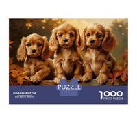 Puzzle De 1000 Pièces pour Adolescents American Cocker Spaniel PU Puzzles pour Adolescents - Jeu Manuel - Une Œuvre d'art - Cadeaux Uniques pour Un Anniversaire Ou Noël 52x38cm/1000pcs