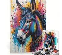 Puzzle de 1000 pièces pour Adolescents Âne, Jeu éducatif, décoration Murale, renforce Les Liens Amoureux 38x52cm