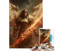 Puzzle de 1000 pièces pour Adolescents Ange Guerrier de feu Jeu éducatif et Stimulant Cadeau de décoration idéal pour Un Anniversaire (Dimensions 38x26cm)