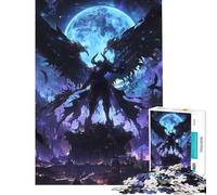 Puzzle de 1000 pièces pour Adolescents Ange Noir ailé Un défi à relever pour s'amuser en Famille Un Jeu Anti-Stress à partir de 14 Ans (38x52cm)