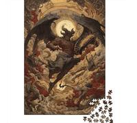 Puzzle De 1000 Pièces pour Adolescents Angel Vs. Demon Battle Art Print Puzzle pour Adolescents Activités Familiales Interaction Parent-Enfant Cadeaux pour Amis Et Famille 38x26cm/1000pcs