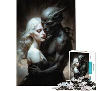 Puzzle de 1000 pièces pour Adolescents Anges et démons Jeu éducatif défi Cadeau d'anniversaire décoration Murale (Dimensions 38x52cm)