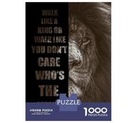 Puzzle De 1000 Pièces pour Adolescents Angry Lion King Face Puzzle, Jouet, Décoration Murale, Défi Difficile, Cadeau pour Les Amis Et La Famille 38x26cm/1000pcs