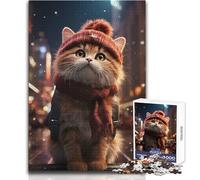 Puzzle de 1000 pièces pour Adolescents - Animaux de Noël - Pixels - Jeu en Famille - Défi Difficile - Idée Cadeau - Dimensions : 38x52cm