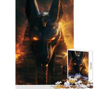 Puzzle de 1000 pièces pour Adolescents Anu ieu égyptien Jeu éducatif idéal pour Les Amateurs de Jeux impossibles Comprend Une Affiche et Une fiche de Questions-réponses Dimensions 38x52cm