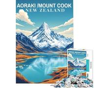 Puzzle de 1000 pièces pour Adolescents Aoraki/La présence imposante du Mont Cook Stimule Le Cerveau l’Analyse et la logique Jeu éducatif pour Les 14 Ans et Plus (38x26cm)