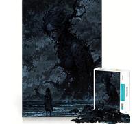 Puzzle de 1000 pièces pour Adolescents Arbre, Femme et Mer Découpe précise Jeu cognitif Amusant Jeu pour Passer Le Temps Décoration de Noël pour la Maison (38x52cm)
