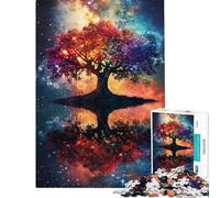 Puzzle de 1000 pièces pour Adolescents Arbre Galactique Reflet Jeu addictif pour cultiver la Patience Jeu Amusant Cadeau Anti-Stress pour Femmes et Hommes (Taille 75x50cm)