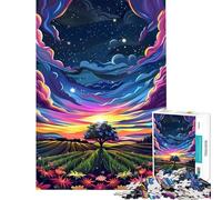Puzzle de 1000 pièces pour Adolescents Arbre Magique et Solitaire Un défi à relever pour Toute la Famille Jeu éducatif à partir de 14 Ans (50x75cm)