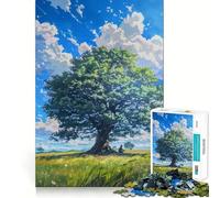Puzzle de 1000 pièces pour Adolescents, Arbre majestueux Traditionnel, découpe Nette, Jeu cognitif, Cadeau pour des Moments de Calme, décoration de Noël (38x26cm)