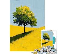 Puzzle de 1000 pièces pour Adolescents Arbre Solitaire dans Un Champ Activités Amusantes à la Maison Une œuvre d'art à créer soi-même pour Les 14 Ans et Plus (38x52cm)