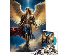 Puzzle de 1000 pièces pour Adolescents Archange de la Gloire Radieuse Archange Michel Jeu de Puzzle de précision Difficile et Stimulant à Monter soi-même Convient aux 14 Ans et Plus (38x26cm)