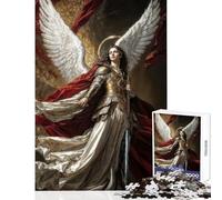 Puzzle de 1000 pièces pour Adolescents Archange Michel Archonte du Feu Sacré Décoration intérieure Jouet Idée Cadeau Jeu de Manipulation Liste de souhaits avec Le Père Noël Dimensions 38x26cm