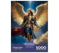 Puzzle De 1000 Pièces pour Adolescents Archangel of Radiant Glory, Archangel Michael Puzzle Anti-Stress, Amusant Et Original, Cadeau Unique pour Un Anniversaire Ou Noël 52x38cm/1000pcs