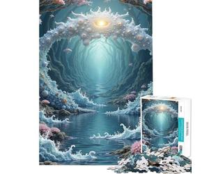 Puzzle de 1000 pièces pour Adolescents Arche Mystique au-Dessus de l'eau Jeu Familial Découpe de précision Cadeau Anti-Stress (Dimensions 38x26cm)