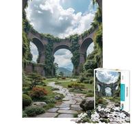 Puzzle de 1000 pièces pour Adolescents Arches envahies par la végétation dans Un Jardin Luxuriant Jeu de réflexion pour Adultes Assemblage de Motifs Aide à l'exercice cérébral (Dimensions 38x26cm)