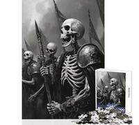 Puzzle de 1000 pièces pour Adolescents Armée de squelettes Décoration intérieure Jouet et idée Cadeau Jeu éducatif pour développer la motricité Fine et Le Cerveau Dimensions 38x26cm