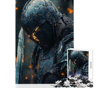 Puzzle de 1000 pièces pour Adolescents Armure du Chevalier Noir Décoration intérieure Jouet Jeu éducatif Collection d'artistes Beaux-Arts Format 38x52cm