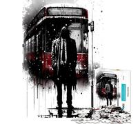 Puzzle de 1000 pièces pour Adolescents Arrêt de Bus pour apparitions Jeu éducatif et ludique pour Les Anniversaires en Famille (Dimensions 38x26cm)