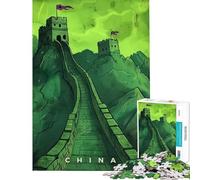 Puzzle de 1000 pièces pour Adolescents Art de Propagande Chinoise Activités ludiques à la Maison Améliore la mémoire Jeux familiaux Convient aux 14 Ans et Plus (38x26cm)