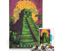 Puzzle de 1000 pièces pour Adolescents Art de Propagande Mexicain Jeu Manuel améliore la mémoire Cadeaux Uniques pour Anniversaire et Noël 38x26cm