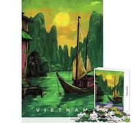 Puzzle de 1000 pièces pour Adolescents Art de Propagande vietnamien Jeu de réflexion décoration Parfaite Jouet Amusant pour la Maison activités Amusantes à la Maison (38x26cm)