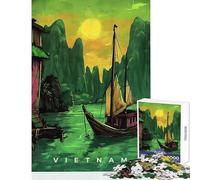 Puzzle de 1000 pièces pour Adolescents Art de Propagande vietnamienne Jeu éducatif défi Difficile Jouet à Monter soi-même Cadeau d'anniversaire Unique (75x50cm)