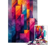 Puzzle de 1000 pièces pour Adolescents Art géométrique en Blocs Aide à exercer Le Cerveau l'analyse et la logique Jeux Amusants pour Les 14 Ans et Plus (50x75cm)