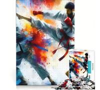 Puzzle de 1000 pièces pour Adolescents Art Martial du karaté Jeu de Construction défi à relever Cadeau d'anniversaire Cadeau de Voyage 38x52cm