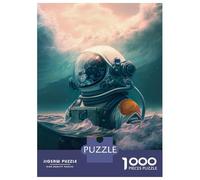 Puzzle De 1000 Pièces pour Adolescents Astronaut in The Ocean Puzzles pour Adolescents - Jeu Manuel - Une Œuvre d'art - Cadeaux Uniques pour Un Anniversaire Ou Noël 52x38cm/1000pcs