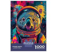 Puzzle De 1000 Pièces pour Adolescents Astronaut Koala Space Puzzles pour Adultes, Jeux De Détente, Assemblage De Motifs, Activités Amusantes À La Maison, 70x50cm/1000pcs