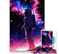 Puzzle de 1000 pièces pour Adolescents,Astronaute dans l'espace avec nébuleuse colorée,Dessin aux Bords précis,Jouet d'entraînement cérébral,Jeu de détente,décoration de Noël (38x52cm)