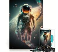 Puzzle de 1000 pièces pour Adolescents,Astronaute dans l'espace,découpe soignée,Jeu cognitif,Jouet pour Passer Le Temps,Cadeau apaisant de Noël (38x52cm)