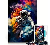 Puzzle de 1000 pièces pour Adolescents,Astronaute dans Un Nuage Spatial coloré,découpe soignée,Jeu cognitif,Jouet pour Passer Le Temps Libre,Cadeau apaisant de Noël (38x52cm)